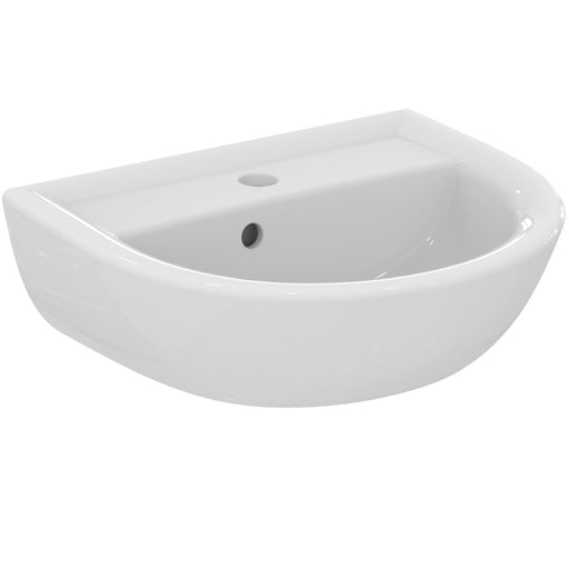 Ideal Standard - Handwaschbecken EUROVIT, 1 Hl., m.Ül., 450x350x155mm, Weiß