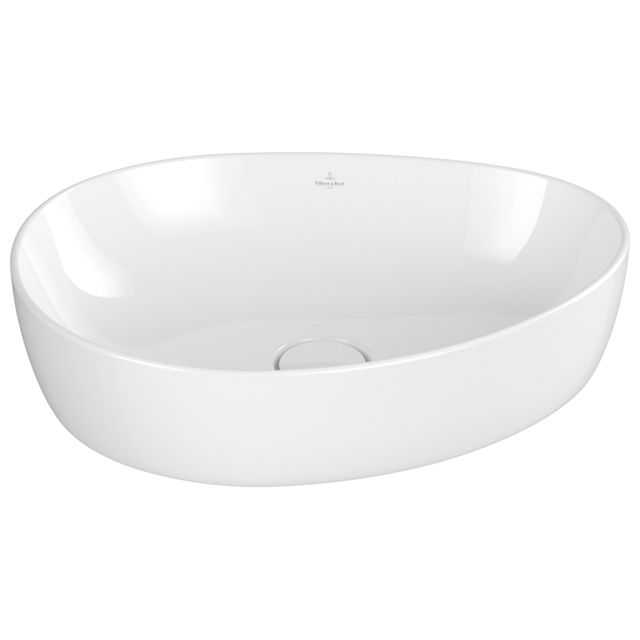 VILLEROY & BOCH - Aufsatzwaschbecken Antao 510x400mm Asymmetrisch o. ÜL. Weiß Alpin cplus