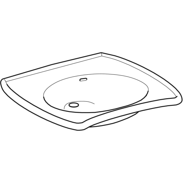 Geberit Vertriebs - Waschtisch VITALIS 121765 650x600mm weiß m.ÜL