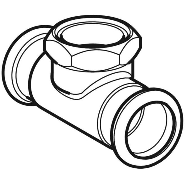 Geberit Vertriebs - Kupfer G T-Stück Abgang: IG Durchmesser: 15 - 1/2 - 15mm, # 34735