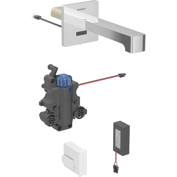 Geberit Vertriebs - Brenta WT-Arm., Wandmontage, Batterie f. UP-Funkt.Box, Therm.Mi.,L:22cm, chrg