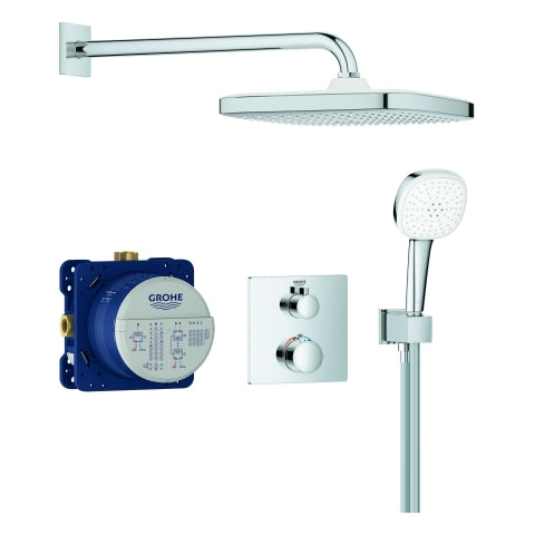 Grohe - UP-Duschsystem Grohtherm 34871 mit FMS eck./SmartBox/Kopfb./Brauseset chrom