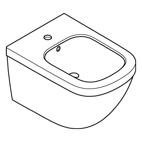 Grohe - Wandbidet Euro Keramik 39208 alpinweiß