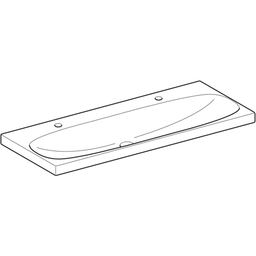Geberit Vertriebs - Acanto Waschtisch 120x48cm einfache Bef., 2 Hl., o. Ül., weiß