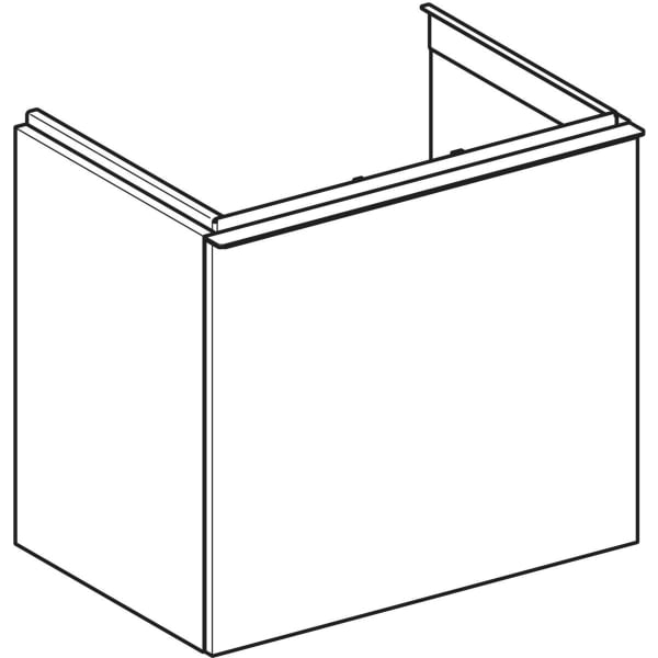 Geberit Vertriebs - Acanto US für WT B:60cm, 1 Schubl. 1 i.Schubl., verk. Ausld., Nussbaum