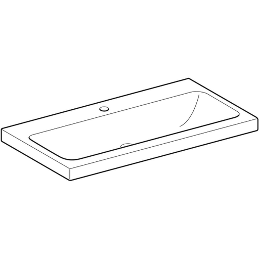 Geberit Vertriebs - iCon Light Waschtisch 90x48cm mit Hahnloch, ohne Überlauf, weiß