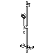 Hansa Armaturen - Wandstangen-Set HANSABASICJET 4467 920mm dreistrahlig verchromt