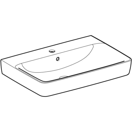 Geberit Vertriebs - RENOVA Plan Waschtisch, 70x48cm m. Hl., m. Ül., weiß, NEU