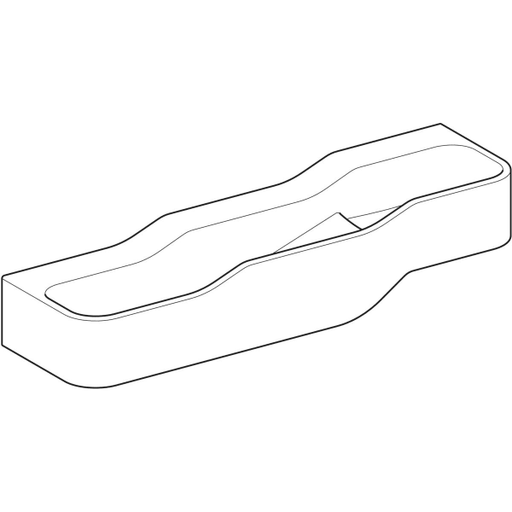 Geberit Vertriebs - Bambini Spiel/Waschlandschaft B:140cm 3 Waschpl., tieferes B li, o. Hl., weiß