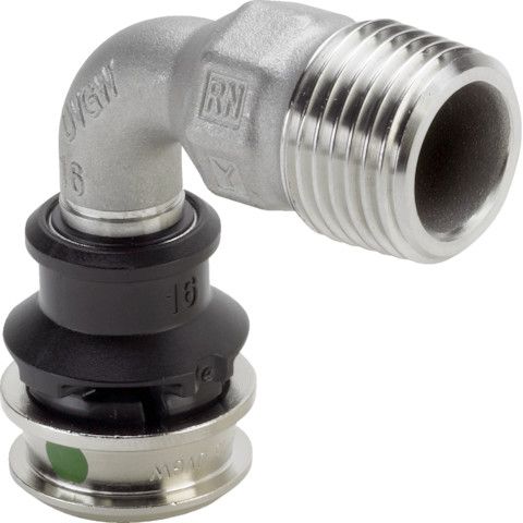 Viega - Bogen 90 Grad RAXINOX 4414 16mm x 3/4 AG Stahl nichtrostend