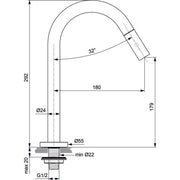Ideal Standard - Standventil IDEALSTREAM Ausld. 180mm, Chrom