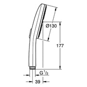 Grohe - Handbrause Rainshower Aqua 101676 3 Strahlarten 8.4 l/min chrom