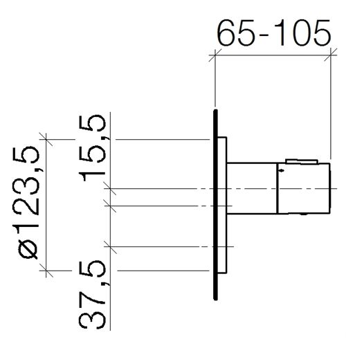 Dornbracht - Fertigset für UP Thermostat TARA 36416979-00 chrom