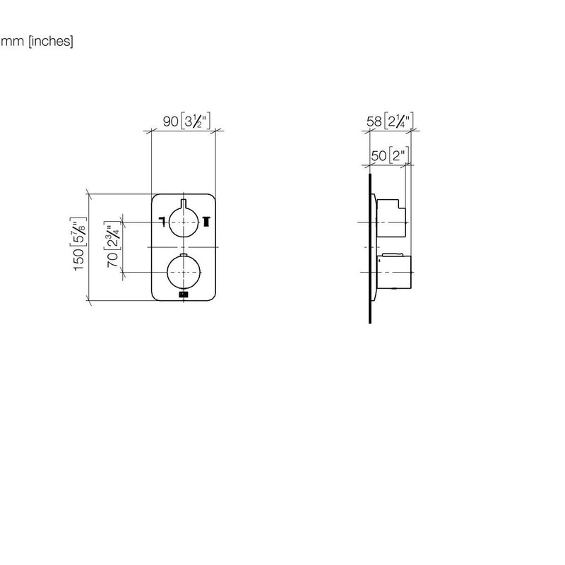 Dornbracht - UP-Therm. m.2-Wege-Mengenregler Lisse 36426845 chrom