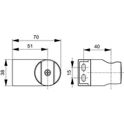 Ideal Standard - Brausehalter IDEALRAIN CUBE B0029 chrom