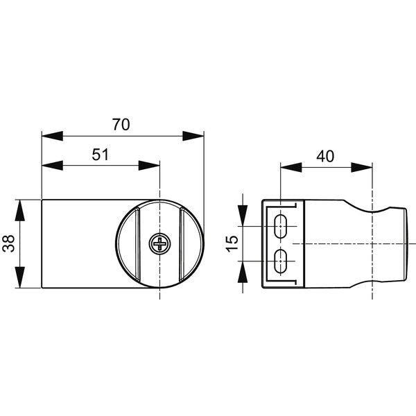 Ideal Standard - Brausehalter IDEALRAIN CUBE B0029 chrom