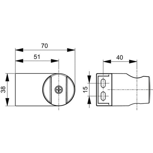 Ideal Standard - Brausehalter IDEALRAIN CUBE B0029 chrom