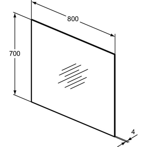 Ideal Standard - Spiegel MIRROR&LIGHT, 800x4x700mm