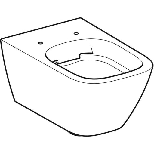 Geberit Vertriebs - Wand-WC SMYLE Square Tiefspüler geschlossene Form, Rimfree