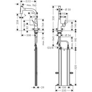 Hansgrohe - Spültischmischer 240 METRIS Select M71 Ausziehbrause 2jet sBox steel