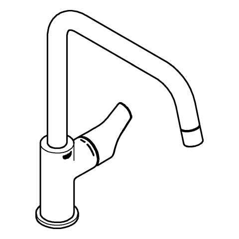 Grohe - EH-SPT-Batterie EUROSMART 30567 hoher Auslauf supersteel
