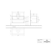 VILLEROY & BOCH - Konsolen-Unterschrank 1000mm f AWT 2 Ausz 1 Aussch oLB C517H0 VT Grey