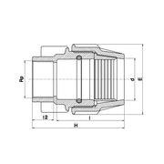 PLASSON - Kst-Verschraubung IG 32x3/4 für PE-Rohr