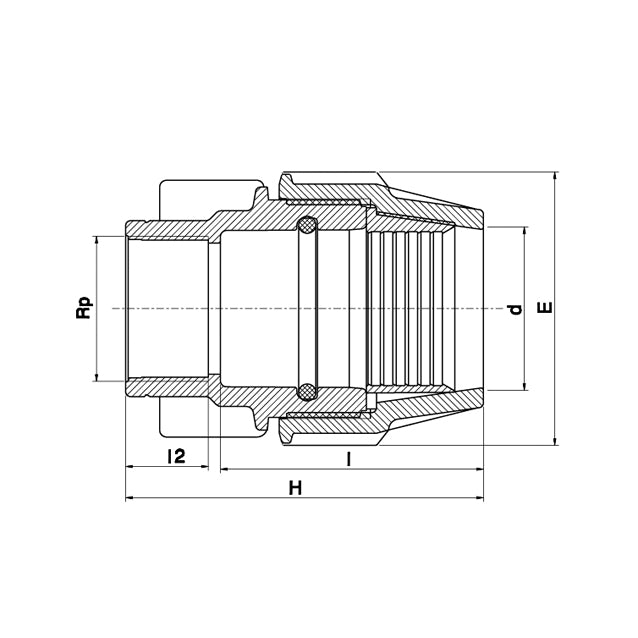 PLASSON - Kst-Verschraubung IG 32x3/4 für PE-Rohr