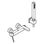 Grohe - EH-Wannenbatterie PLUS 33547 Wandmontage mit Brausegarnitur chrom