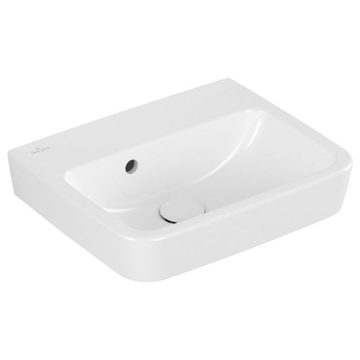 VILLEROY & BOCH - Handwaschbecken O.novo 450x370mm Eckig m. Überlauf geschliffen Weiß Alpin