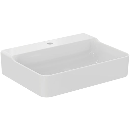 Ideal Standard - Waschtisch CONCA, 1 Hl., o.Ül., 600x450x145mm, Weiß mit IdealPlus