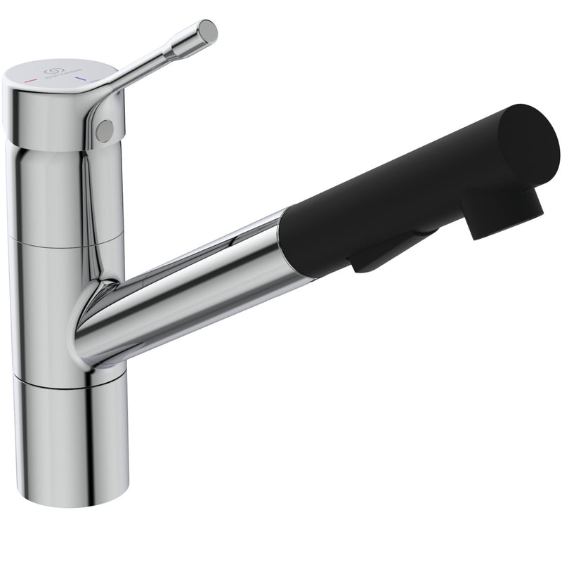 Ideal Standard - Küchenarmatur CERALOOK, m.herausz.HB, Ausld.233mm, Chrom