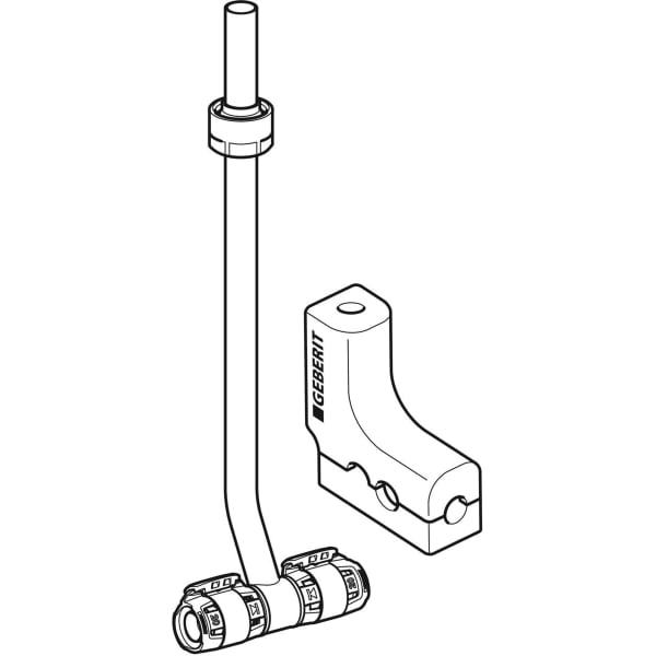 Geberit Vertriebs - FlowFit Metallrohr-Anschluss-T-Stück m. Anschlussverschr. SiBr/Cu d20-d15-d20