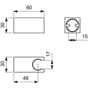 Ideal Standard - Wandhalter IDEALRAIN, eckige Rosette, f.Handbrause, Chrom