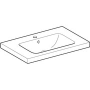 Geberit Vertriebs - iCon Light Waschtisch 75x48cm Ablagefl., m. Hl., m. Ül., weiß KeraTect
