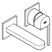 Grohe - 2-L-WT-Wandbatterie PLUS 29303_3 FMS Ausladung 147mm hard graphite geb