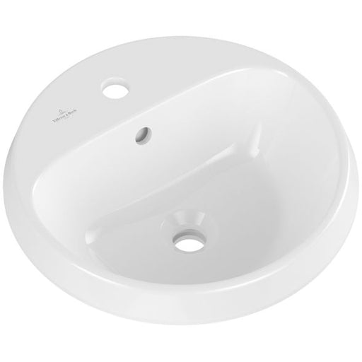 VILLEROY & BOCH - Einbauwaschbecken Architectura 450x 450mm Rund 1HL. o. ÜL. Weiß Alpin cplus