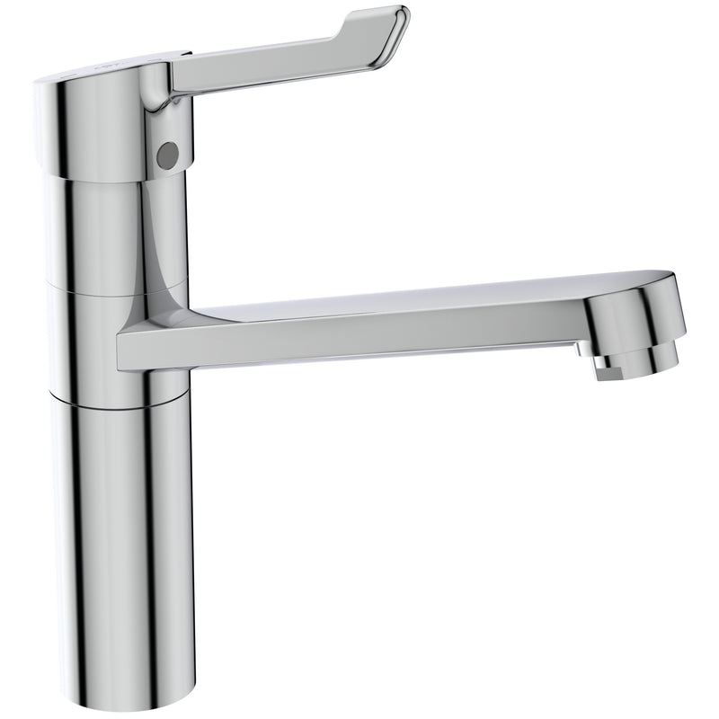 Ideal Standard - Küchenarmatur CERAFLEX,m.Klinikhebel, m.hohem Rohrausl., Ausld.222mm, Chrom