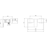 VILLEROY & BOCH - Einhebel-Duscharmatur Architectura Square 210x112x122mm Chrom