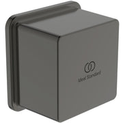 Ideal Standard - Wandanschl.Bogen IDEALRAIN,eck. Ros., f.Brauseschlauch G1/2, Magnetic grey