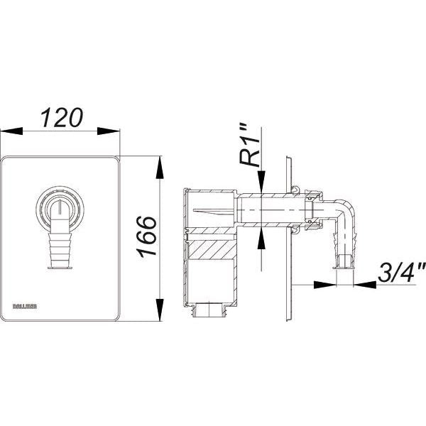 Dallmer - Anschlussset Waschgeräte-Siphon 400 Vario.1