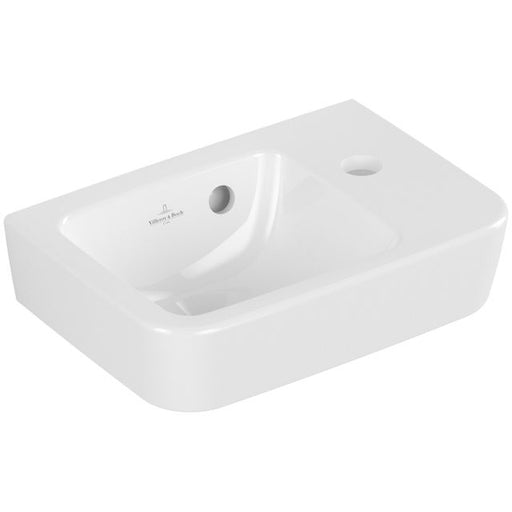 VILLEROY & BOCH - HWB Compact O.novo 360x250mm Eckig BP li 1HL. m. ÜL. Weiß Alpin
