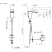 Dornbracht - Bidet-EHM mit Ablaufgarnitur LISSE 33600845 chrom