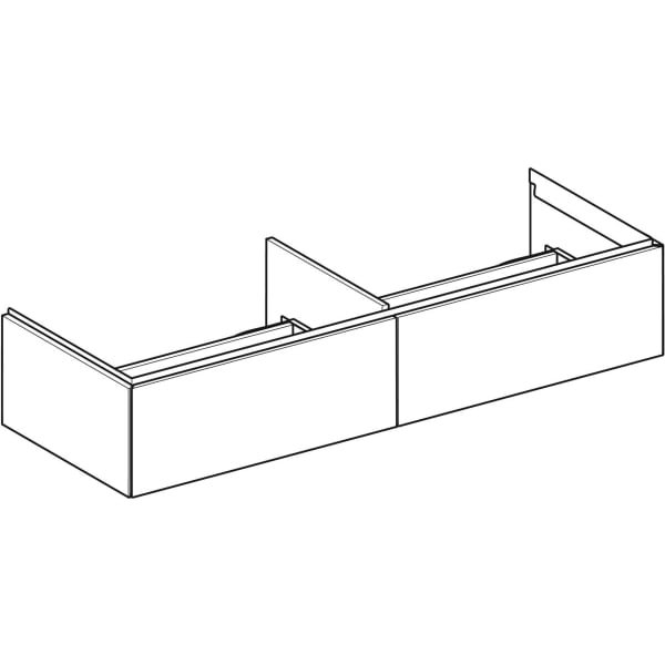 Geberit Vertriebs - ONE Unterschrank für WT/-Platte 2 Schubl., 133,2x26,6x47cm, greige matt