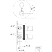 Steinberg Armaturen - FMS für Unterputzthermostat 100 4133 3, chrom