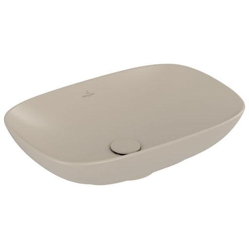VILLEROY & BOCH - Aufsatzwaschbecken Loop&Friends 560x 380mm Rechteck m. ÜL. Almond CeramicPlus