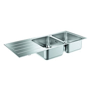 Grohe - Edelstahlspüle K500 31588_1 2 Becken/Abtropffläche 1160x500 mm