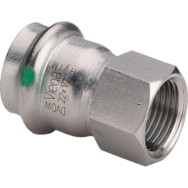 Viega - Übergangsstück SANPRESS Inox 2312 54mm x 2 IG, Edelstahl