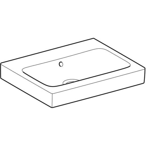 Geberit Vertriebs - Waschtisch ICON 600x485mm 124063 o.HL m.ÜL weiß Ktect