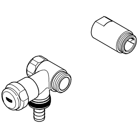 Grohe - WAS-Ventil Batt. 41040 Design-Gr. DN20 Anschluss links für 1/2 chrom